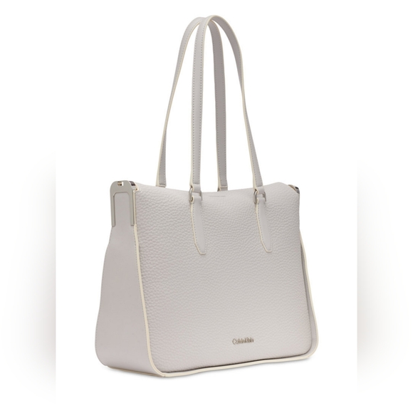 Calvin Klein Fay Convertible Tote Bag in Dove Grey - Picture 2 of 5